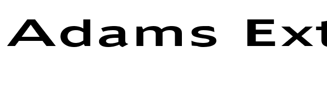 Adams Extended Normal font preview