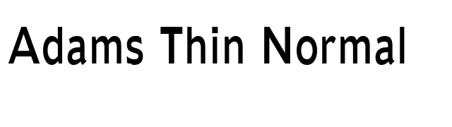 Adams Thin Normal font preview