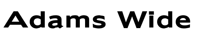 Adams Wide Bold font preview