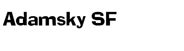 Adamsky SF font preview