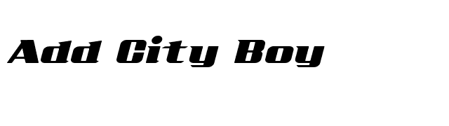 Add City Boy font preview