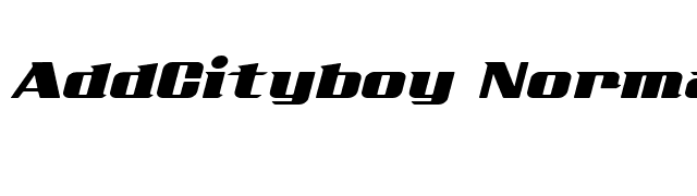 AddCityboy Normal font preview