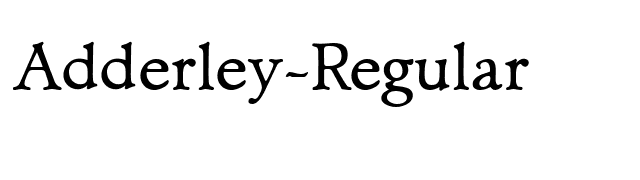 Adderley-Regular font preview