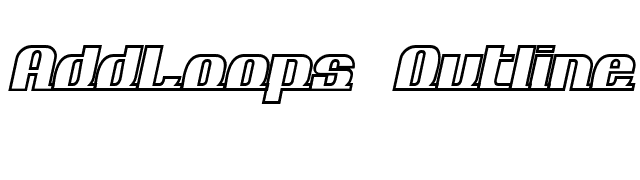 AddLoops Outline font preview