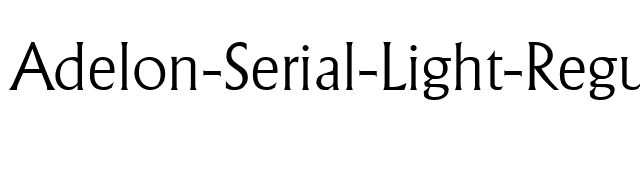 Adelon-Serial-Light-Regular font preview