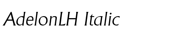 AdelonLH Italic font preview