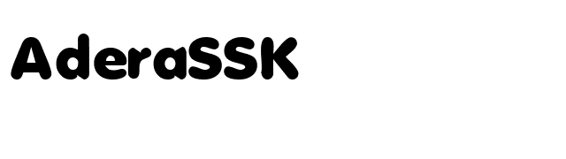 AderaSSK font preview