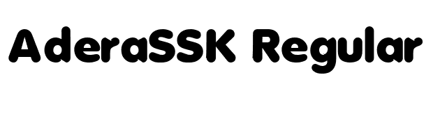 AderaSSK Regular font preview