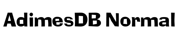 AdimesDB Normal font preview