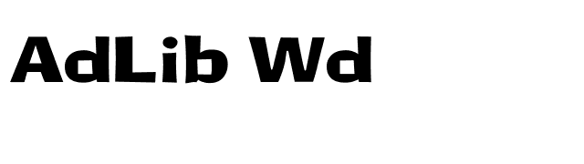 AdLib Wd font preview