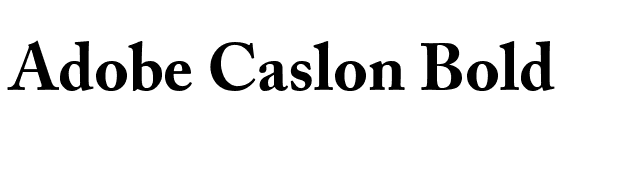 Adobe Caslon Bold font preview