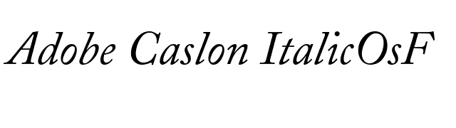 Adobe Caslon ItalicOsF font preview