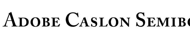 Adobe Caslon SemiboldSC font preview