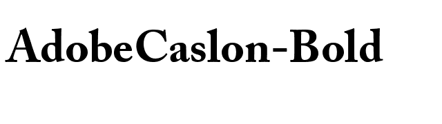 AdobeCaslon-Bold font preview