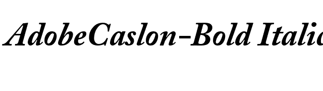 AdobeCaslon-Bold Italic font preview