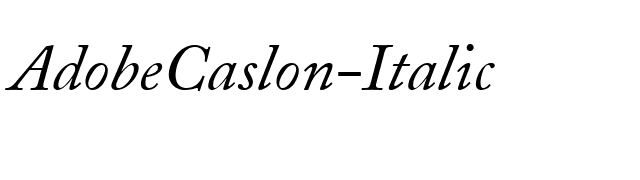 AdobeCaslon-Italic font preview