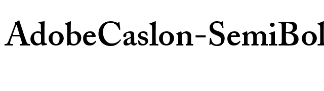 AdobeCaslon-SemiBold font preview