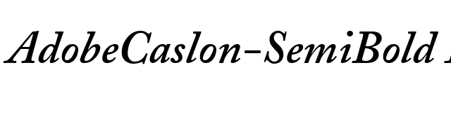 AdobeCaslon-SemiBold Italic font preview