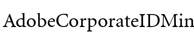 AdobeCorporateIDMinion font preview