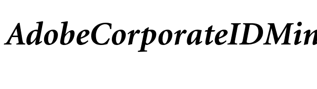 AdobeCorporateIDMinion-Bold Italic font preview