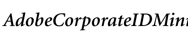 AdobeCorporateIDMinion-SemiBold Italic font preview