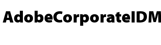 AdobeCorporateIDMyriad-Black font preview