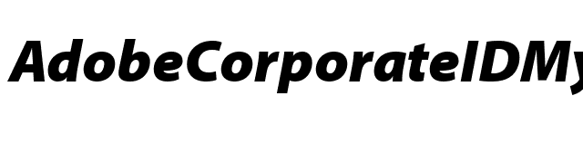 AdobeCorporateIDMyriad-Black Italic font preview