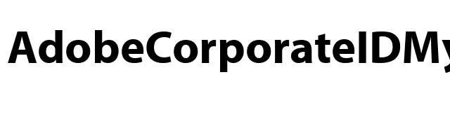 AdobeCorporateIDMyriad-Bold font preview