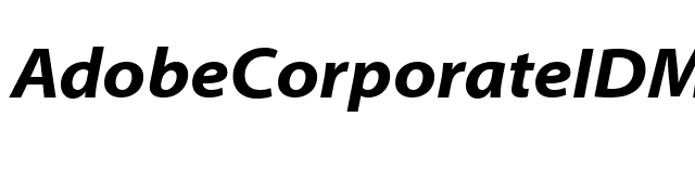 AdobeCorporateIDMyriad-Bold Italic font preview