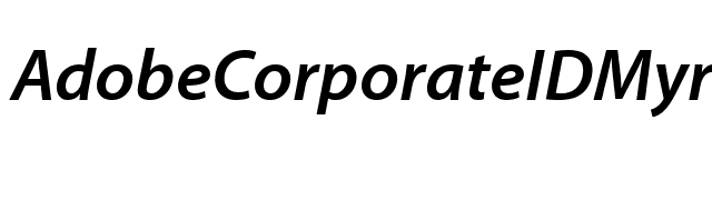 AdobeCorporateIDMyriad-SemiBold Italic font preview