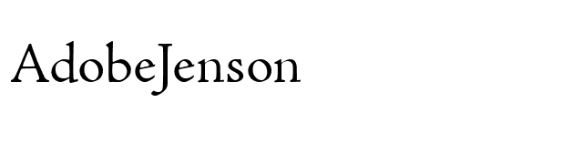 AdobeJenson font preview