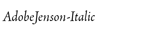 AdobeJenson-Italic font preview