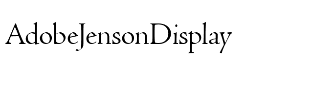 AdobeJensonDisplay font preview