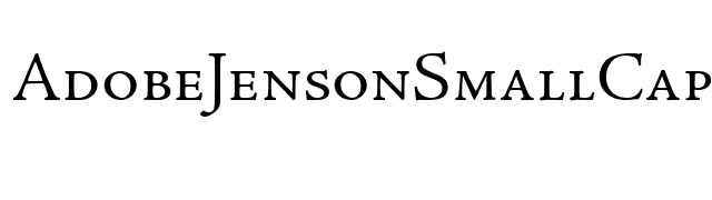 AdobeJensonSmallCaps font preview