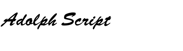 Adolph Script font preview