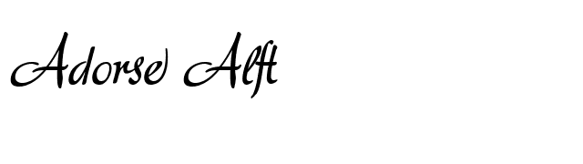 Adore Alt font preview