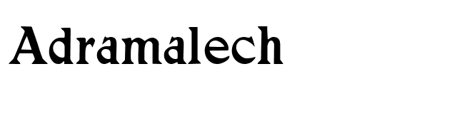 Adramalech font preview