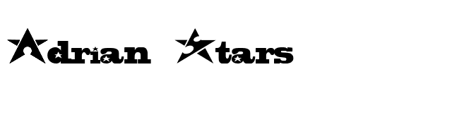 Adrian Stars font preview