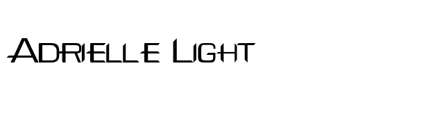 Adrielle Light font preview