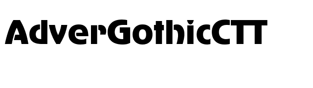 AdverGothicCTT font preview