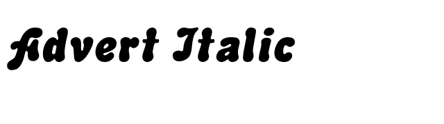 Advert Italic font preview