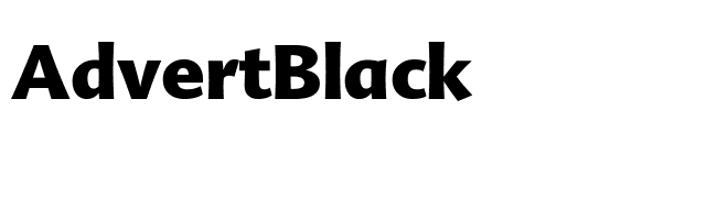 AdvertBlack font preview