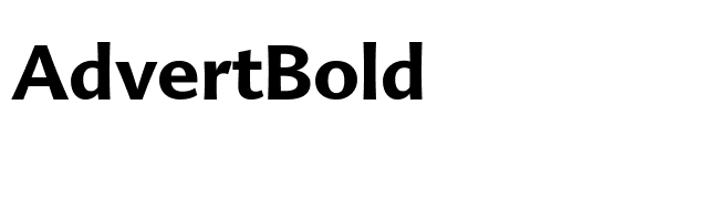 AdvertBold font preview