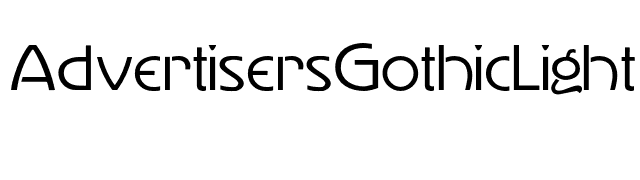 AdvertisersGothicLight font preview