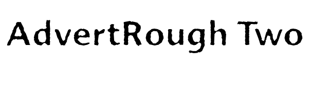 AdvertRough Two font preview