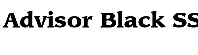 Advisor Black SSi Black font preview