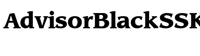 AdvisorBlackSSK font preview