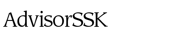 AdvisorSSK font preview