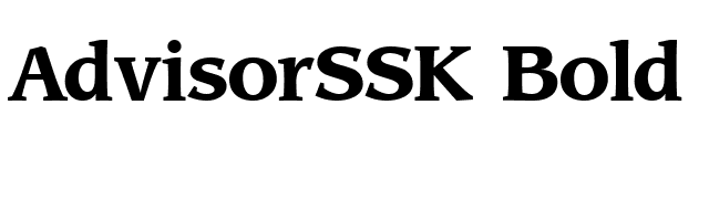 AdvisorSSK Bold font preview