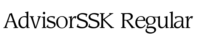 AdvisorSSK Regular font preview